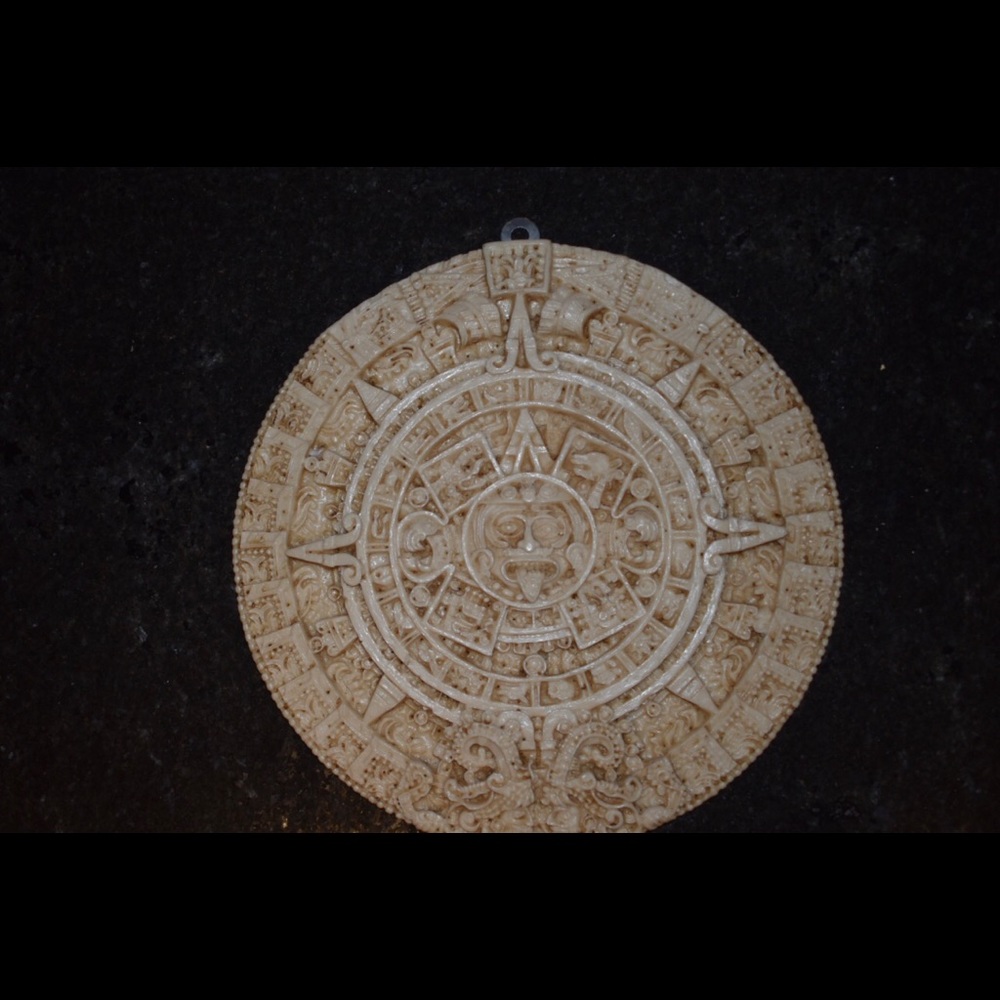 Archaeological Theme Natural Aztec Sun Stone